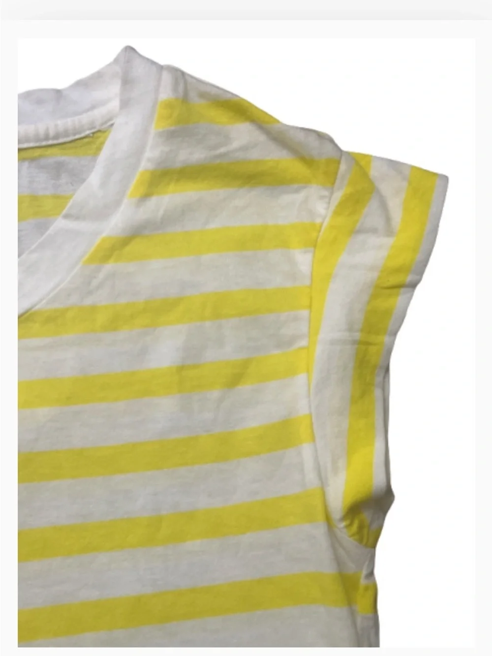 GAP Casual Yellow & White Striped Short-Sleeve Tee‎